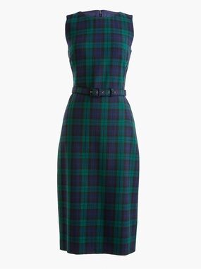 J. Crew Wool Blackwatch Dress